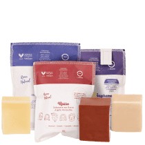 Kit Roma Natural Shampoo e Condicionador em Barra & Sabonete Argila Vermelha (3 Produtos)