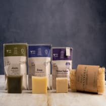 Kit Roma Natural Shampoo e Condicionador em Barra & Sabonete Argila Verde (3 Produtos)