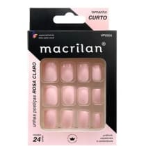 Imagem do produto Macrilan Tamanho Curto Rosa Claro UP202A - Unhas Postiças (24 Unidades)
