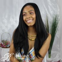 Bella Hair Lace Front Tulipa Premium Castanho Escuro - Peruca Bio Orgânica