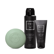 Imagem do produto Combo O.U.i Masculino: Sabonete de Barbear Homme 90g + Desodorante Antitranspirante Aero L’Expérience 706 75g + Creme Multifuncional Pós-Barba 6 em 1 Homme 50g
