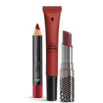 Kit Batom: Color Comfort Terracotalê + Volumão Marsalê + Lápis Cerejaliz