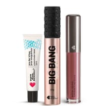 Kit Máscara Big Bang + Tchau Vinquinhos + Batom Líquido Supermate Metálico Malvaluz