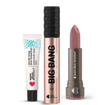 Kit Máscara Big Bang + Tchau Vinquinhos + Batom Mate Alta Pigmentação Rosetom