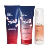Combo Espuma de Limpeza Skin.q 150ml + Loção Corporal 7Belo 200ml + Sabonete Corporal 7Belo 200ml