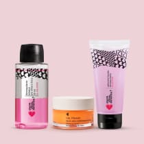 Combo Sabonete Demaquilante 30ml + Demaquilante Bifásico 30ml + Balm Hidratante Labial 8g
