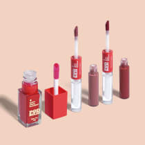 Combo QDB Pod Delas: Balm Tint Jelly Vermelho ao Vivo 6,5ml + Batom Duo Vermelho se Inscreve 8ml + Batom Duo Nude Deixa o Like 8ml