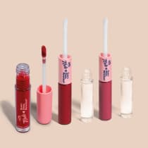 Combo Gloss QDB 7Belo: Rosa Único 8ml + Vermelho Exclusivo 8ml + Explosão de Framboesa 4ml