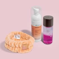 Combo Espuma de Limpeza 150ml + Demaquilante Bifásico 110ml + Faixa de Skincare