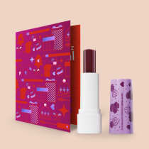 Combo Presente Natal: Balm Labial Hidratante Roxo Amora Aflora 3,5g + Cartão Presente QDB