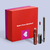 Combo Presente Natal: Batom Líquido Terracota Empatia 5ml+ Lápis Olhos Esfumador Pretô 200mg + Caixa de Presente P