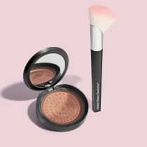 Imagem do produto Combo Iluminador em Pó Compacto Dourado Douradix 5g + Pincel Multiefeitos