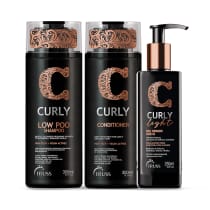 Imagem do produto Combo Low Poo Curly Light: Shampoo 300ml + Condicionador 300ml + Curly Light 250ml