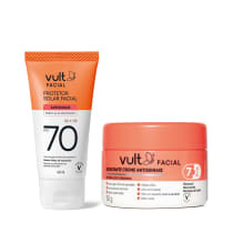 Imagem do produto Combo Vult Antissinais: Protetor Solar Facial Antissinais Fps 70 40ml + Creme Facial Hidratante Antissinais 7 em 1 100g