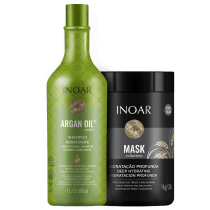 Kit Inoar Argan Oil System Promo Cabelo Perfeito Ano Todo (2 Produtos)
