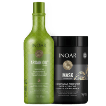 Kit Inoar Argan Oil System Cabelo Perfeito o Ano Todo (2 Produtos)