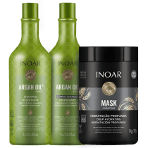 Kit Inoar Argan Oil System Tratamento Profissional (3 Produtos)