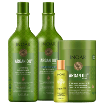 Kit Inoar Argan Oil System Salon Full (4 Produtos)