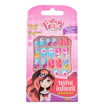 Kiss New York Pink Infantil Pop Princess Bichinhos - Unhas Postiças