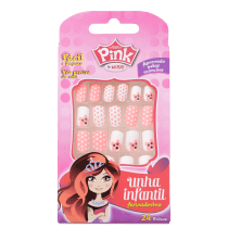 Kiss New York Pink Infantil Color Change Urso - Unhas Postiças
