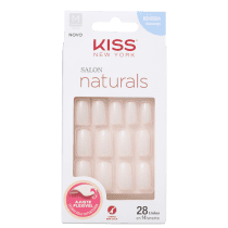 Kiss New York Salon Naturals Quadrado Médio - Unhas Postiças