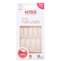 Kiss New York Salon Naturals Quadrado Longo - Unhas Postiças 13g