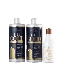 Kit Salvatore Blue Gold Reestruturação Tanínica + Oless (3 Produtos)