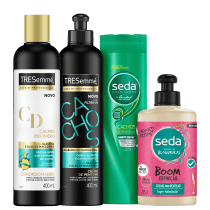 Kit TRESemmé & Seda Cachos Full (4 Produtos)