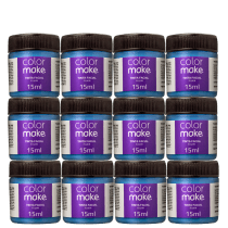 Kit Colormake Fluorescente Azul - Tinta Líquida 12x15ml