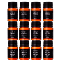 Kit Colormake Fluorescente Laranja - Tinta Líquida 12x25ml