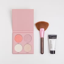 Kit Paleta de Iluminadores Collection, Light My Face e Pincel Leque