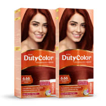 Kit DutyColor 6.66 Louro Vermelho Intenso Duo - Coloração Permanente (2 Unidades)
