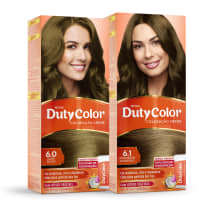 Kit DutyColor 6.0 Louro Escuro & 6.1 Louro Escuro Acinzentado - Coloração Permanente (2 Unidades)