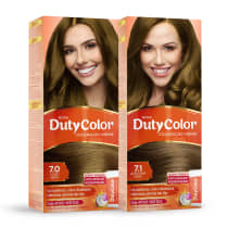 Kit DutyColor 7.0 Louro Médio & 7.1 Louro Cinza Médio - Coloração Permanente (2 Unidades)