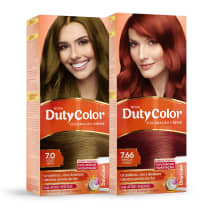 Kit DutyColor 7.0 Louro Médio & 7.66 Vermelho Intenso - Coloração Permanente (2 Unidades)