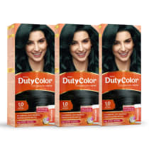 Kit DutyColor 1.0 Preto Azulado Trio - Coloração Permanente (3 Unidades)