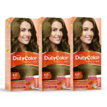 Kit DutyColor 6.0 Louro Escuro Trio - Coloração Permanente (3 Unidades)