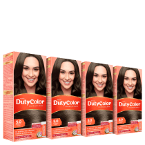 Kit DutyColor 5.0 Castanho Claro Full - Coloração Permanente (4 Unidades)