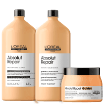 Kit L'Oréal Professionnel Serie Expert Absolut Repair Gold Quinoa + Protein Golden Salon Trio (3 Produtos)