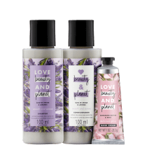 Kit Love, Beauty and Planet - Shampoo + Condicionador 100ml Smooth and Serene + Creme de mãos Delicious Glow