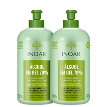 Kit Inoar Antisséptico com Óleo de Argan - Álcool em Gel 2x300ml