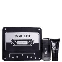 Conjunto 212 VIP Black Carolina Herrera Masculino - Eau de Parfum 100ml + Shower Gel 100ml