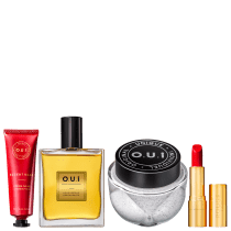 Kit O.U.i Rouge Luxe - Creme de Mãos 30g + Óleo Absoluto 100ml + Creme Esfoliante 200g + Batom Rouge 3g