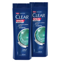 Kit 2 Shampoo Anticaspa Clear Limpeza Diária 2 em 1 200ml