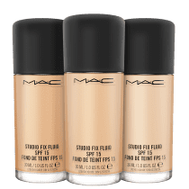 Kit M·A·C Studio Fix Fluid NC15 + NC20 + NC25 (3 Produtos)