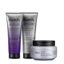 Combo Match Juventude dos Fios Brancos Naturais: Shampoo Desamarelador 250ml + Condicionador Desamarelador 250ml + Máscara 250g