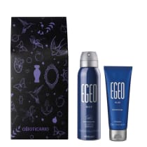 Combo Presente Egeo Blue: Antitranspirante 75g + Shower Gel 50g + Caixa de Presente