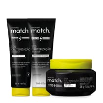 Combo Match SOS Cauterização Pós- Química: Shampoo 250ml + Condicionador 250ml + Máscara Capilar 250g