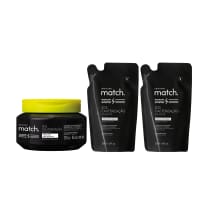 Combo o Boticário Match Máscara Capilar Pós-Quimica + 2 Refis