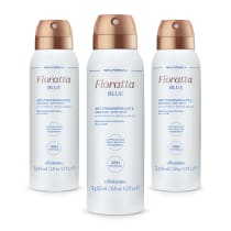 Combo Desodorante Antitranspirante Aerossol Floratta Blue 75g (3 unidades)